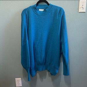 Vestique Vibrant Blue Oversized Sweater Size S/M